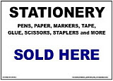 Stationery Sold Here Sign